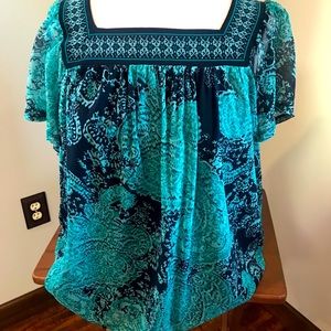 Teal blouse
